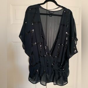 Lane Bryant 14/16  Blouse W/Sequin Detail